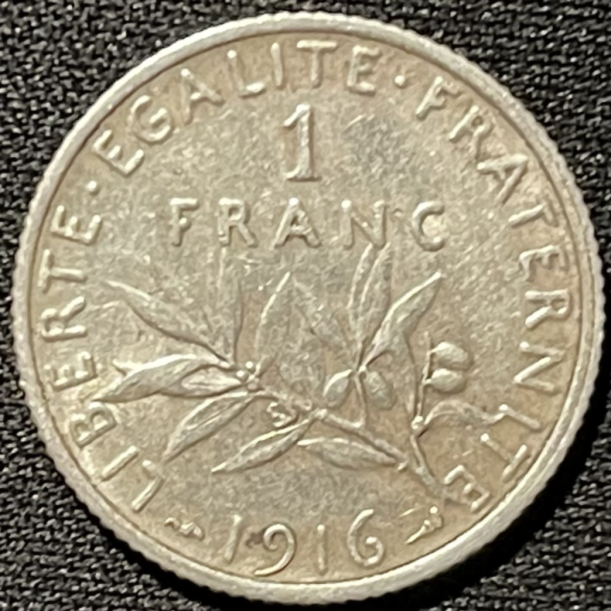 紫瑗钱币——第261期拍卖 法国 1916年 播种女神 1法郎 5克 0.835银 UNC