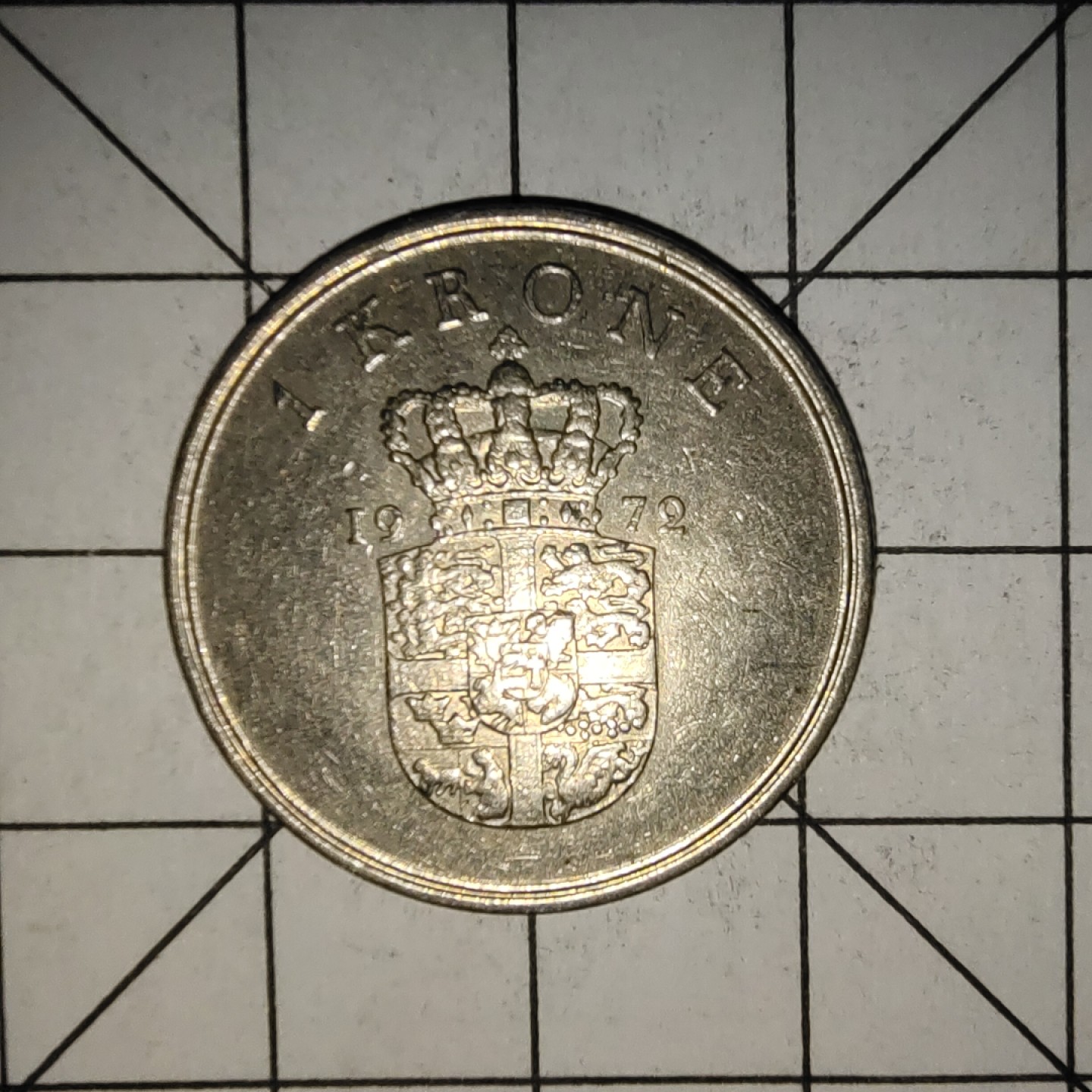 收藏之家世界硬币（捡漏，无押金，无佣金，全场满20包邮，偏远地区除外） 丹麦1克朗1972年