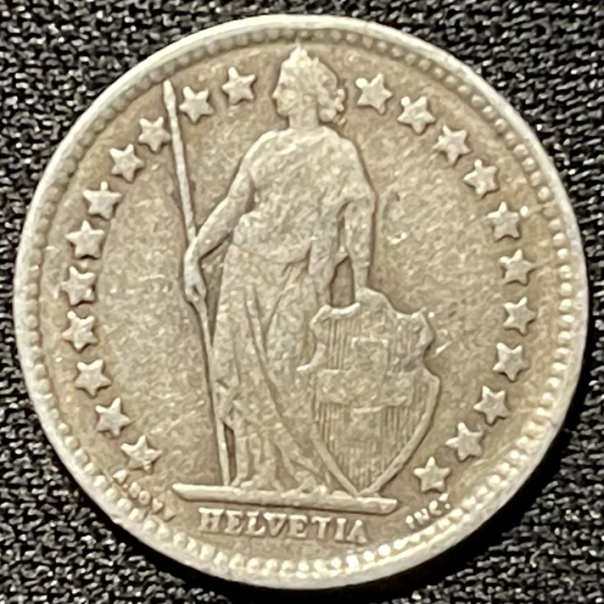 紫瑗钱币——第251期拍卖 瑞士 1929年 赫尔维蒂亚 1/2法郎 2.5克 0.835银