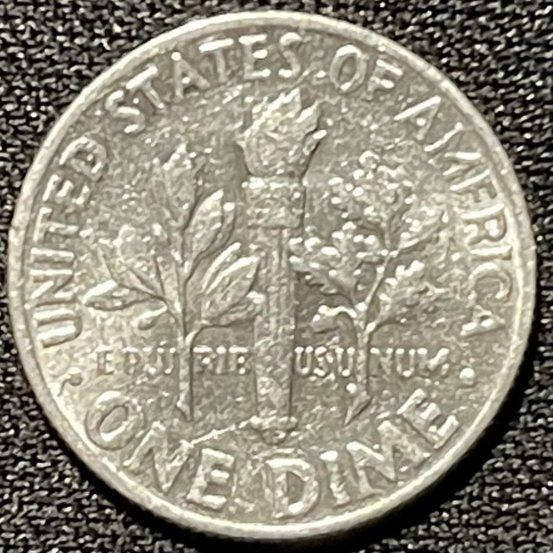 紫瑗钱币——第251期拍卖 美国 1964年 D版 罗斯福 10美分 2.5克 0.9银 UNC