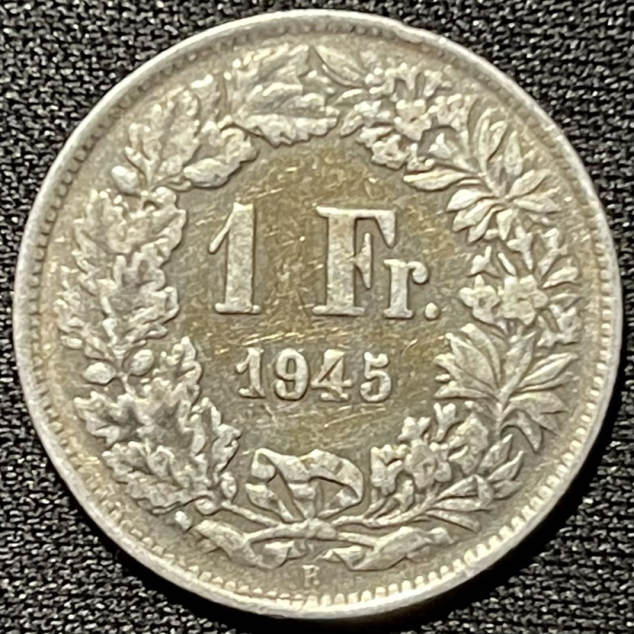 紫瑗钱币——第251期拍卖 瑞士 1945年 赫尔维蒂亚 1法郎 5克 0.835银