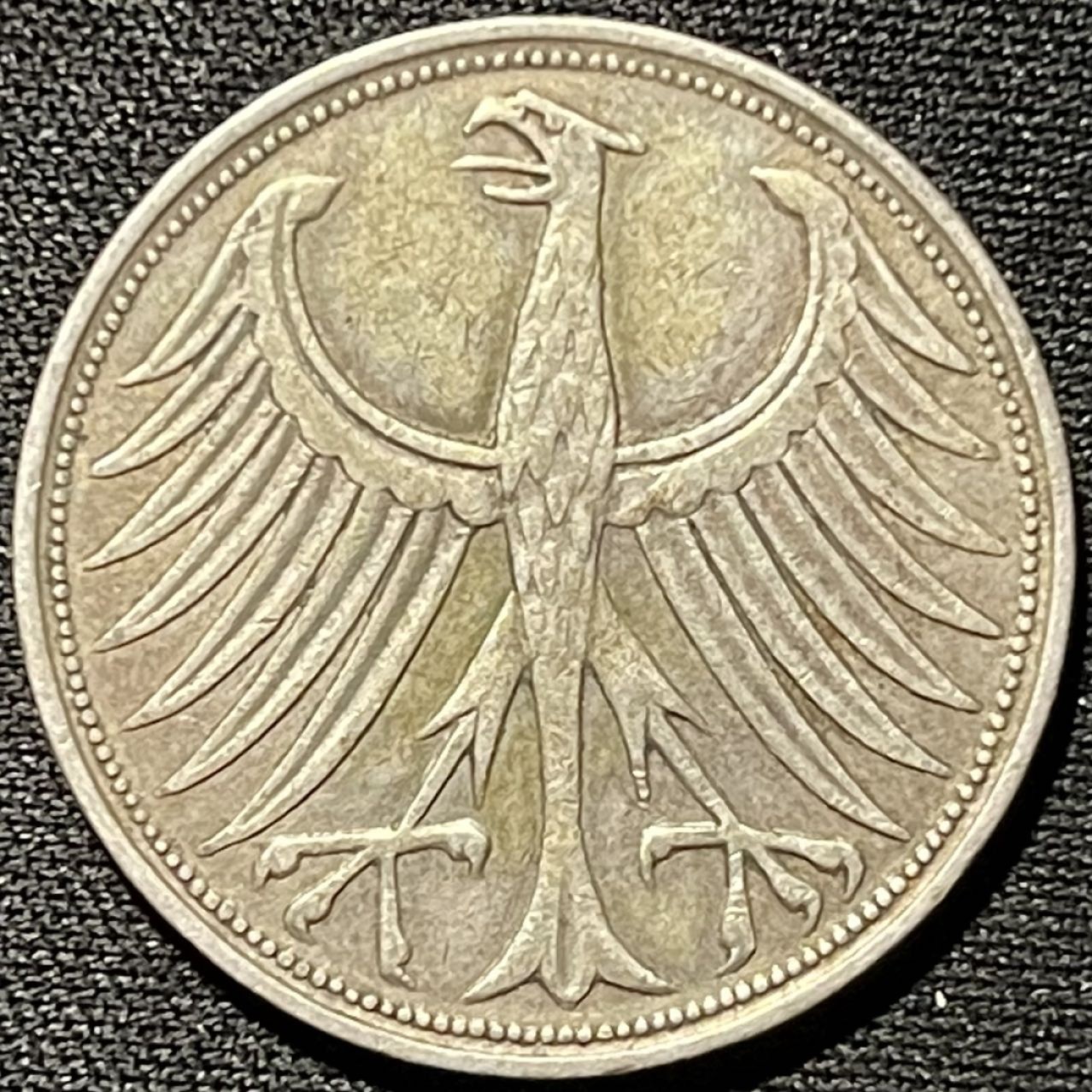 紫瑗钱币——第264期拍卖 联邦德国 1951年 J厂 流通 5马克 11.2 0.625银