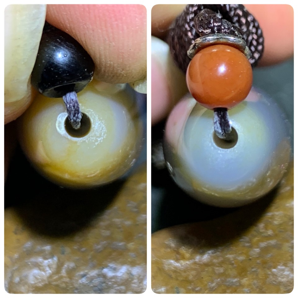 精美高玉化巴西玛瑙天眼大桶珠吊坠一个，