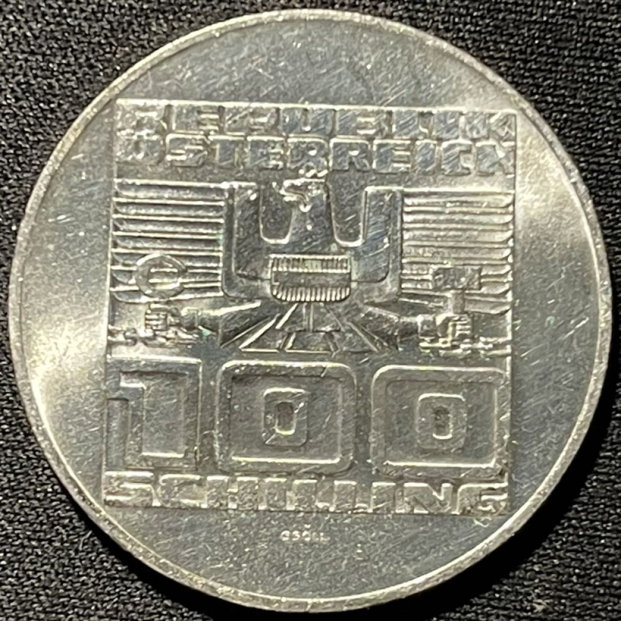 紫瑗钱币——第264期拍卖 奥地利 1975年 国家条约20周年 100先令 24克 0.64银 UNC