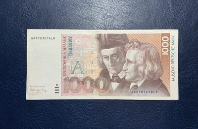 收藏联盟Quantum Auction 第230期拍卖 已更新 - 德国联邦1991年1000马克 品相如图 AA冠 格林兄弟