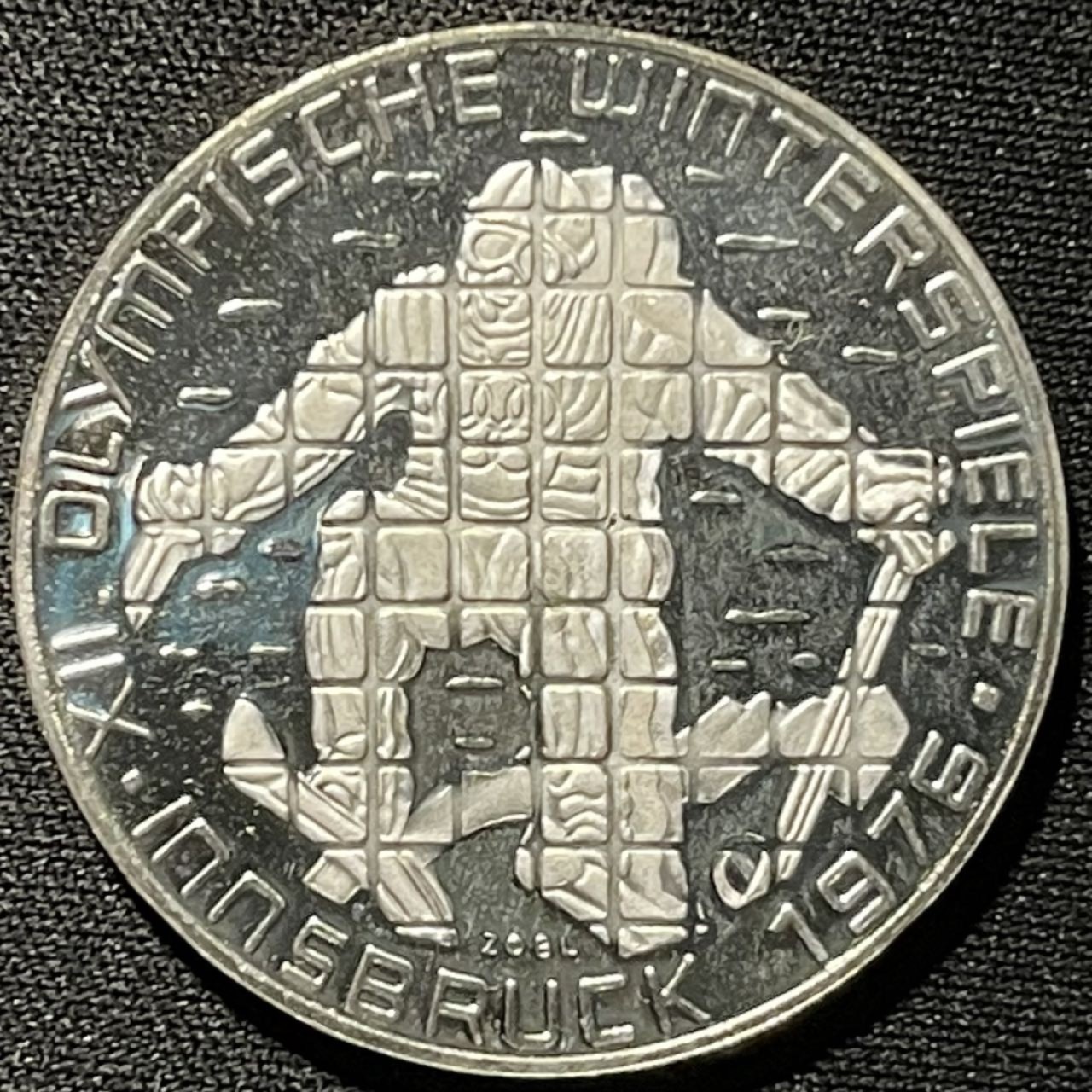 紫瑗钱币——第264期拍卖 奥地利 1976年 因斯布鲁克冬奥运 滑雪 100先令 24克 0.64银 精制