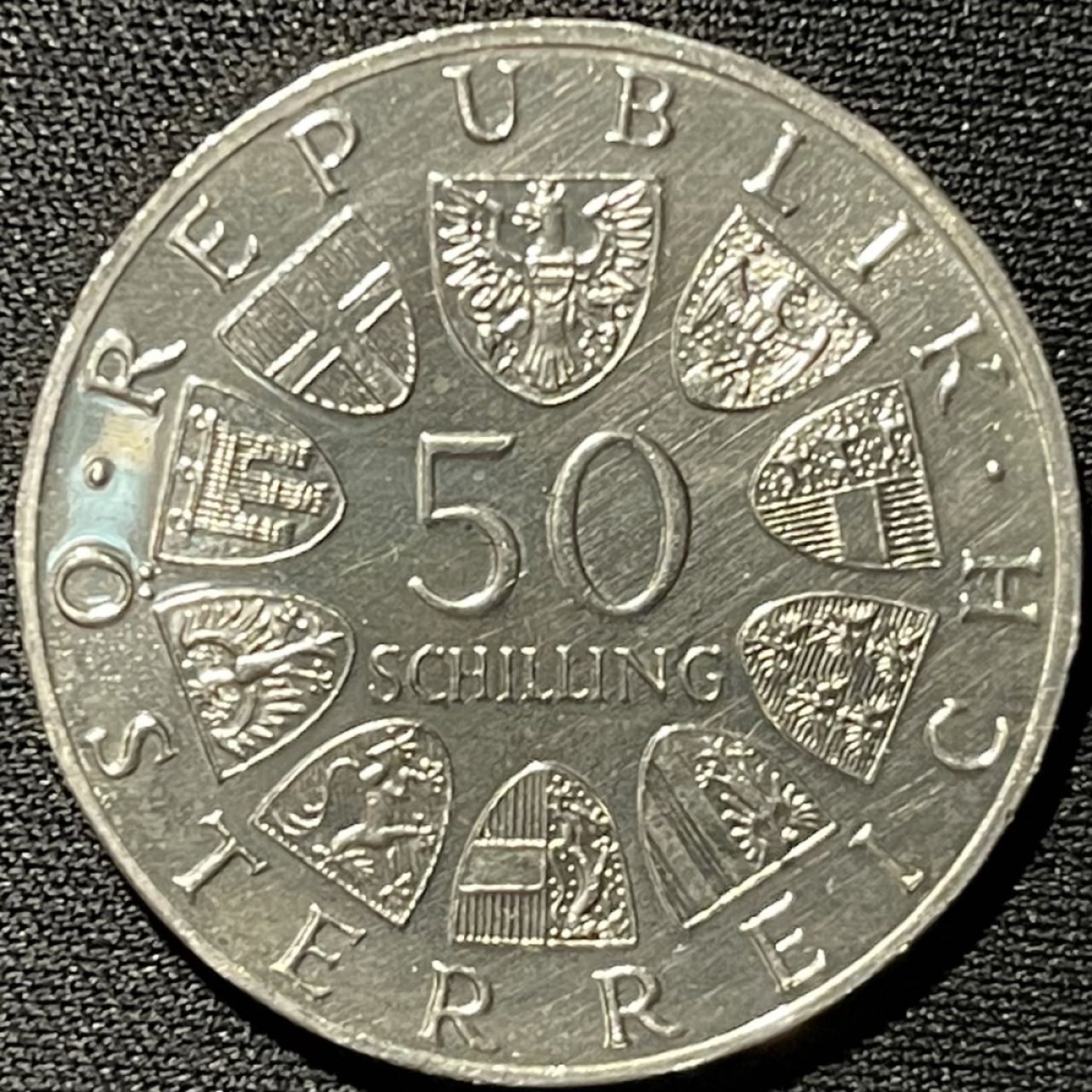 紫瑗钱币——第264期拍卖 奥地利 1965年 维也纳大学600周年 50先令 20克 0.9银 精制