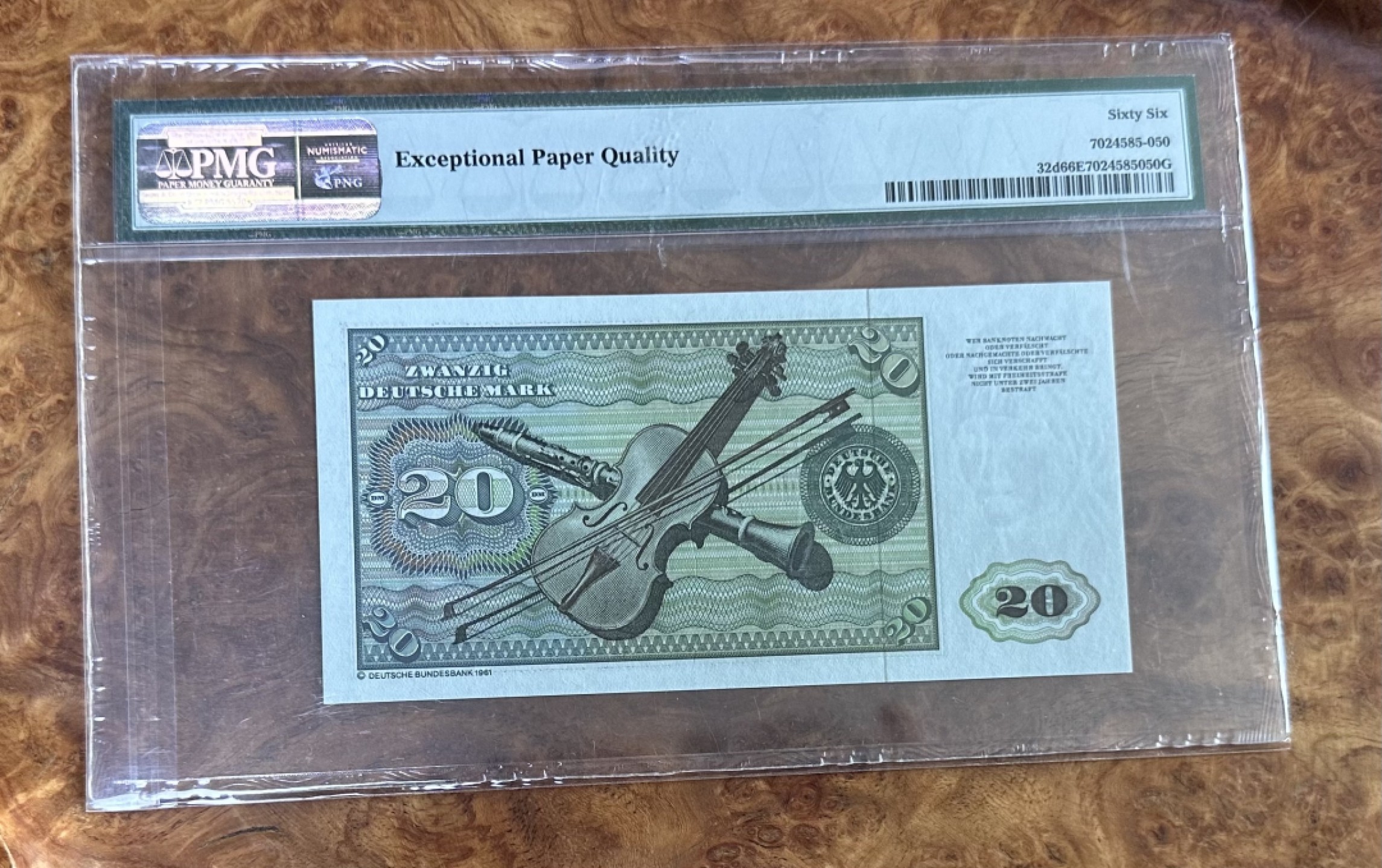 Chase Auction 第16期 - - 外钞、民国钞和一版人民币混合场！ 1980年德国20马克，PMG66！