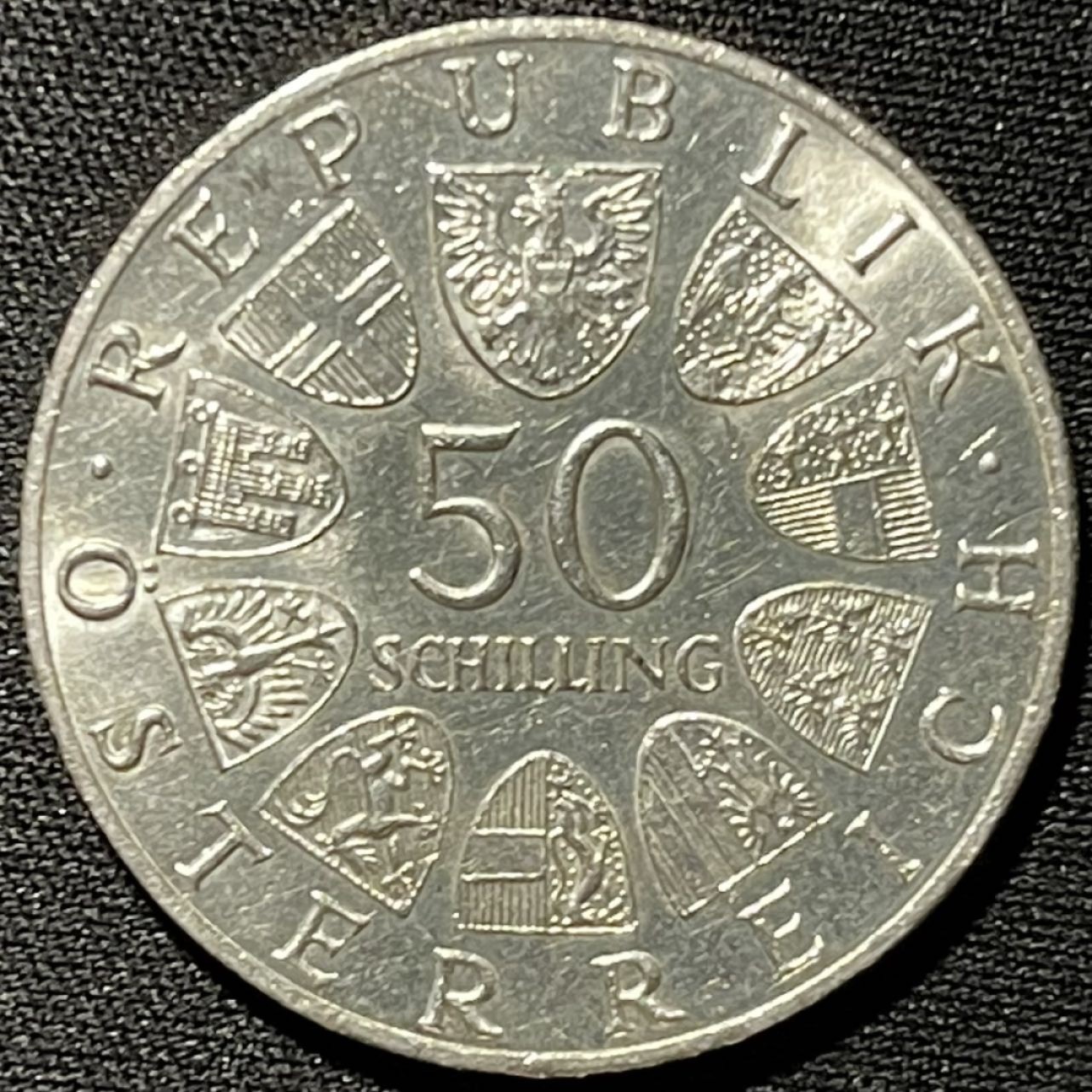 紫瑗钱币——第264期拍卖 奥地利 1967年 音乐家 约翰·斯特劳斯 诞辰100周年 50先令 20克 0.9银 UNC