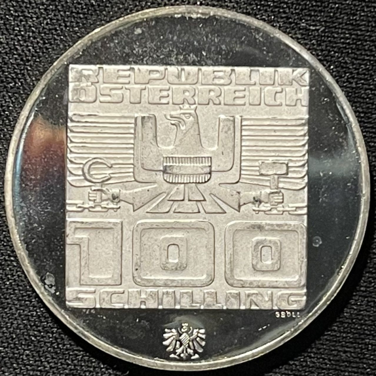 紫瑗钱币——第264期拍卖 奥地利 1976年 因斯布鲁克冬奥运 滑雪 100先令 24克 0.64银 精制