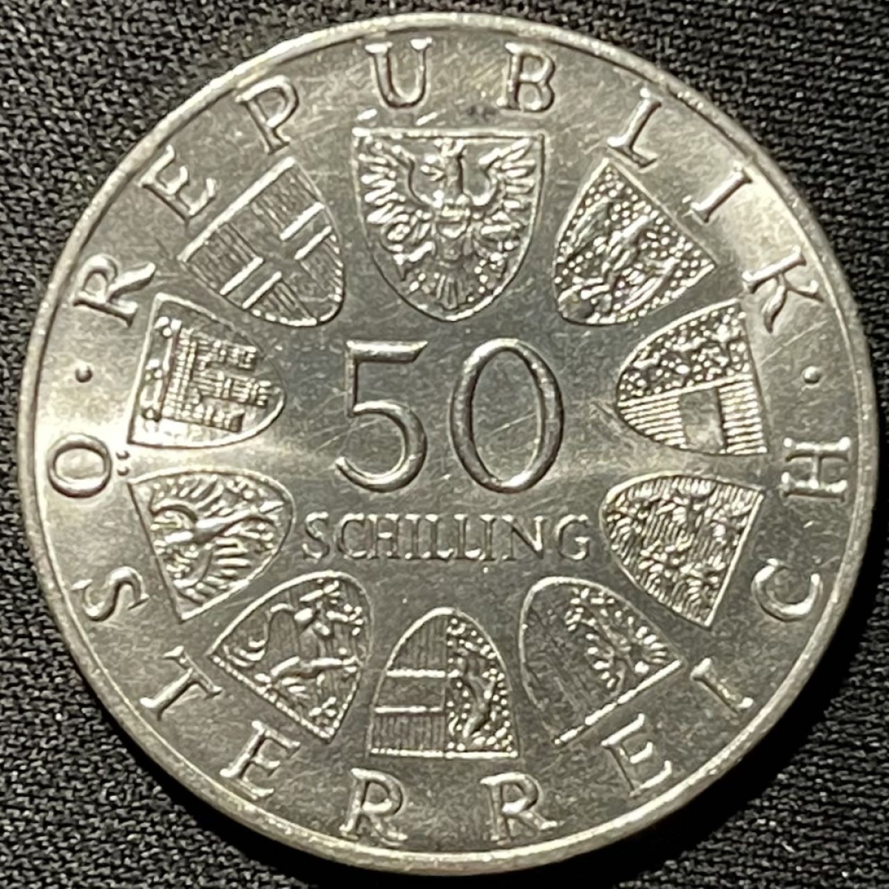 紫瑗钱币——第264期拍卖 奥地利 1970年 总统卡尔蕾纳 诞辰100周年  50先令 20克 0.9银 UNC