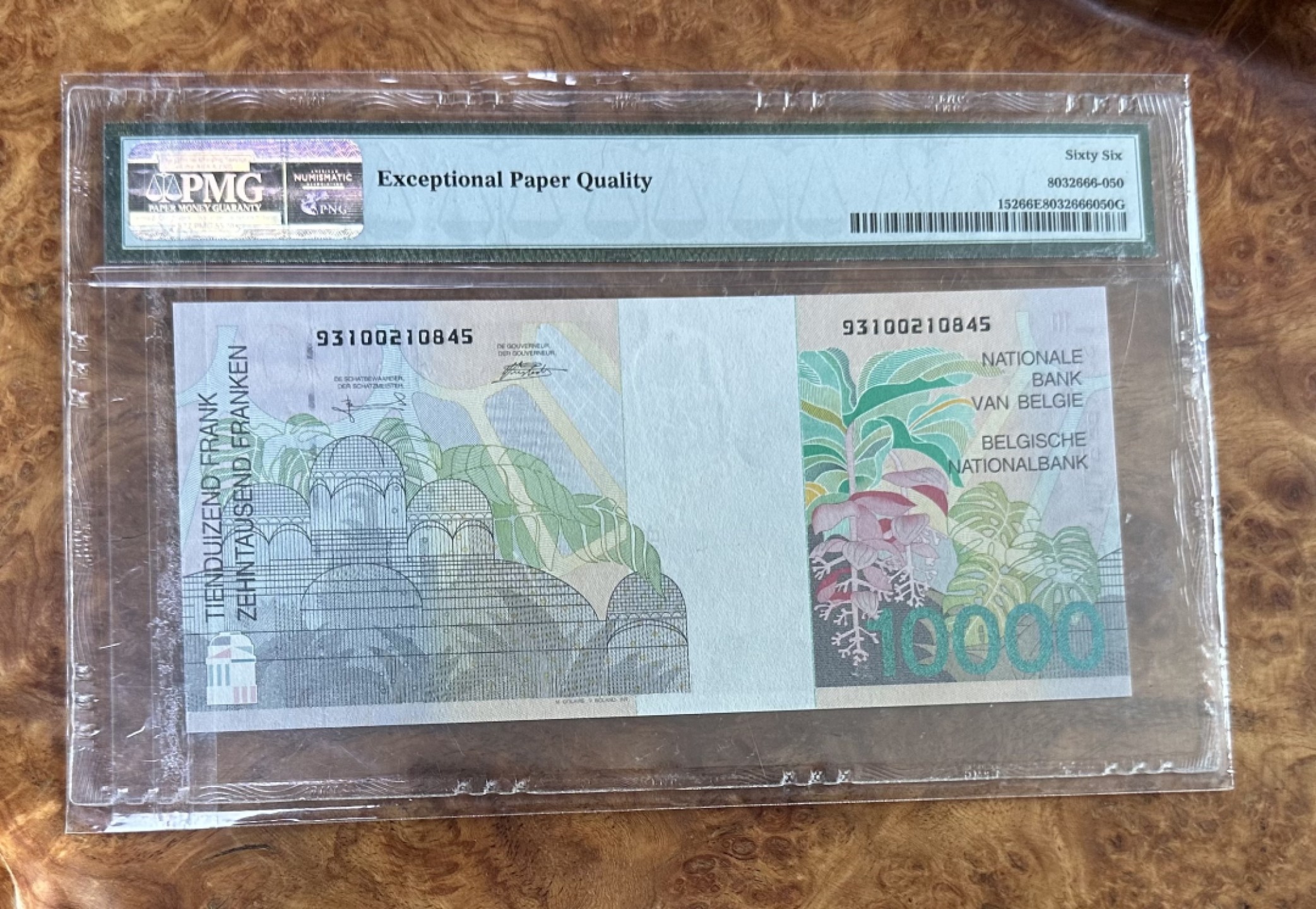 Chase Auction 第16期 - - 外钞、民国钞和一版人民币混合场！ 1997年比利时10000法郎，PMG66分！