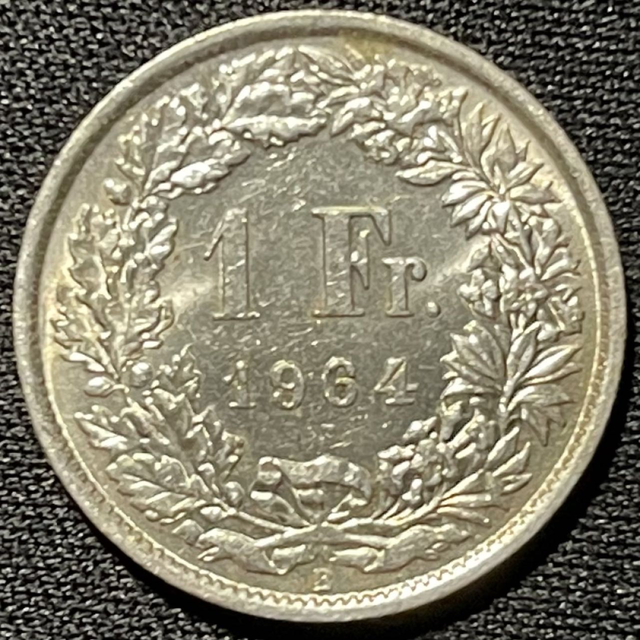 紫瑗钱币——第264期拍卖 瑞士 1964年 赫尔维蒂亚 1法郎 5克 0.835银 UNC