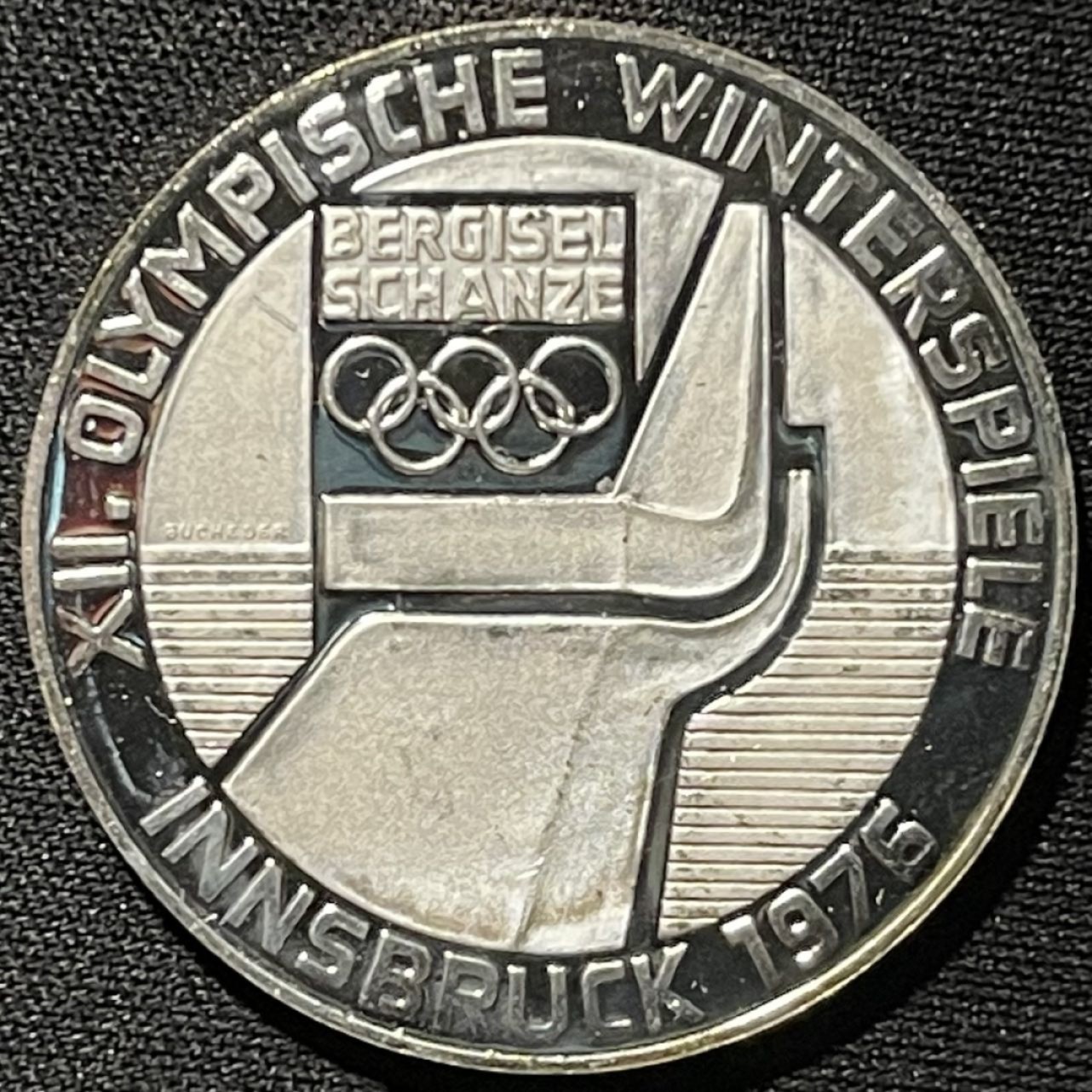 紫瑗钱币——第264期拍卖 奥地利 1976年 因斯布鲁克冬奥运 会标 100先令 24克 0.64银 精制
