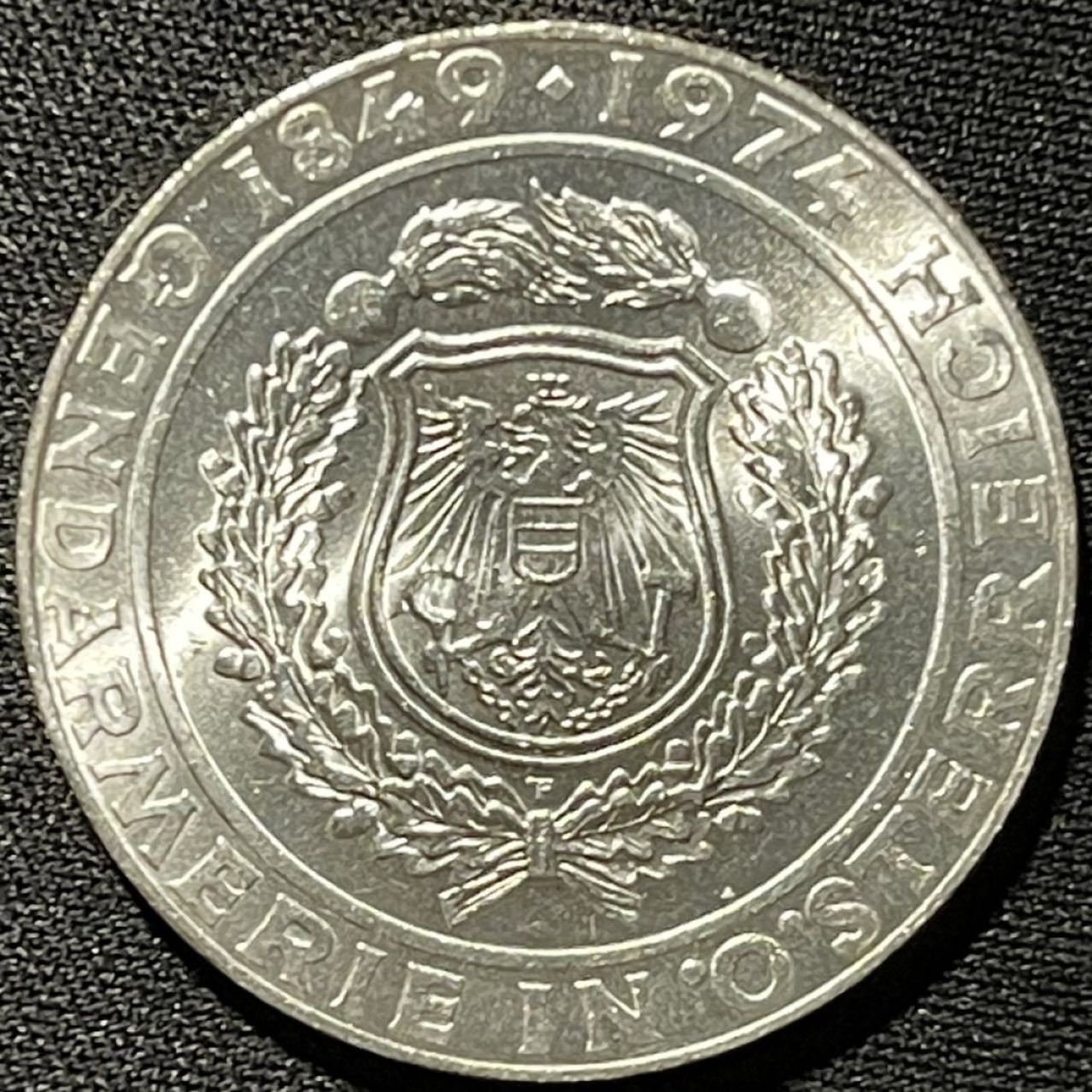 紫瑗钱币——第264期拍卖 奥地利 1974年 奥地利武装部队125周年 50先令 20克 0.64银 UNC