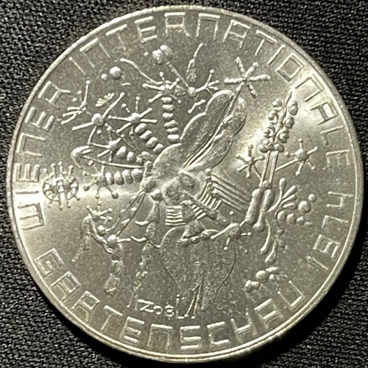 紫瑗钱币——第324期拍卖 奥地利 1974年 维也纳国际花卉展 50先令 20克 0.64银 UNC