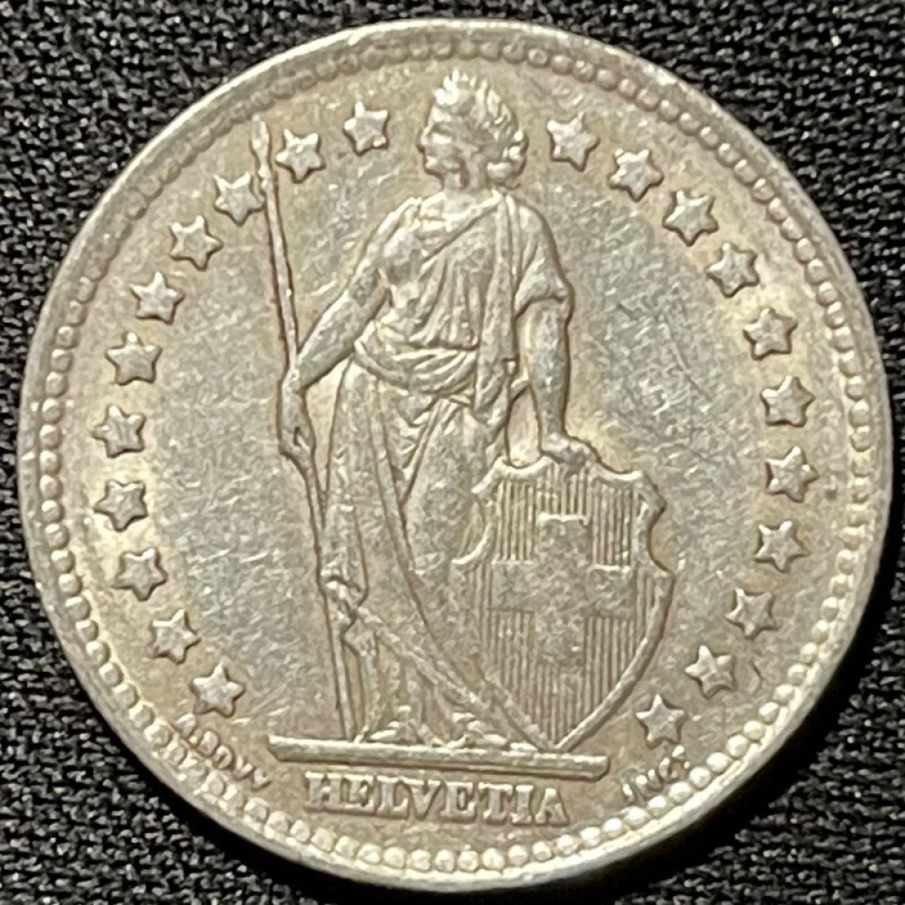 紫瑗钱币——第264期拍卖 瑞士 1952年 赫尔维蒂亚 1法郎 5克 0.835银 
