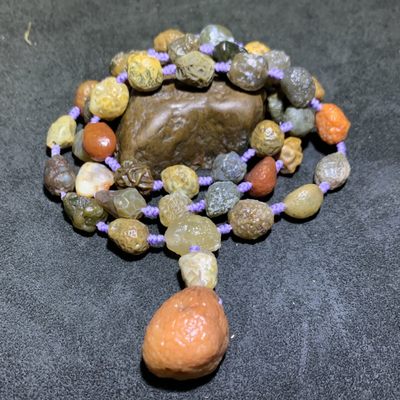 精美阿拉善大颗粒筋脉石项链一条 - 精美阿拉善大颗粒筋脉石项链一条