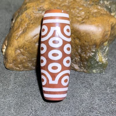 仅此一颗，精品二十一眼红玉髓天珠一颗， - 仅此一颗，精品二十一眼红玉髓天珠一颗，