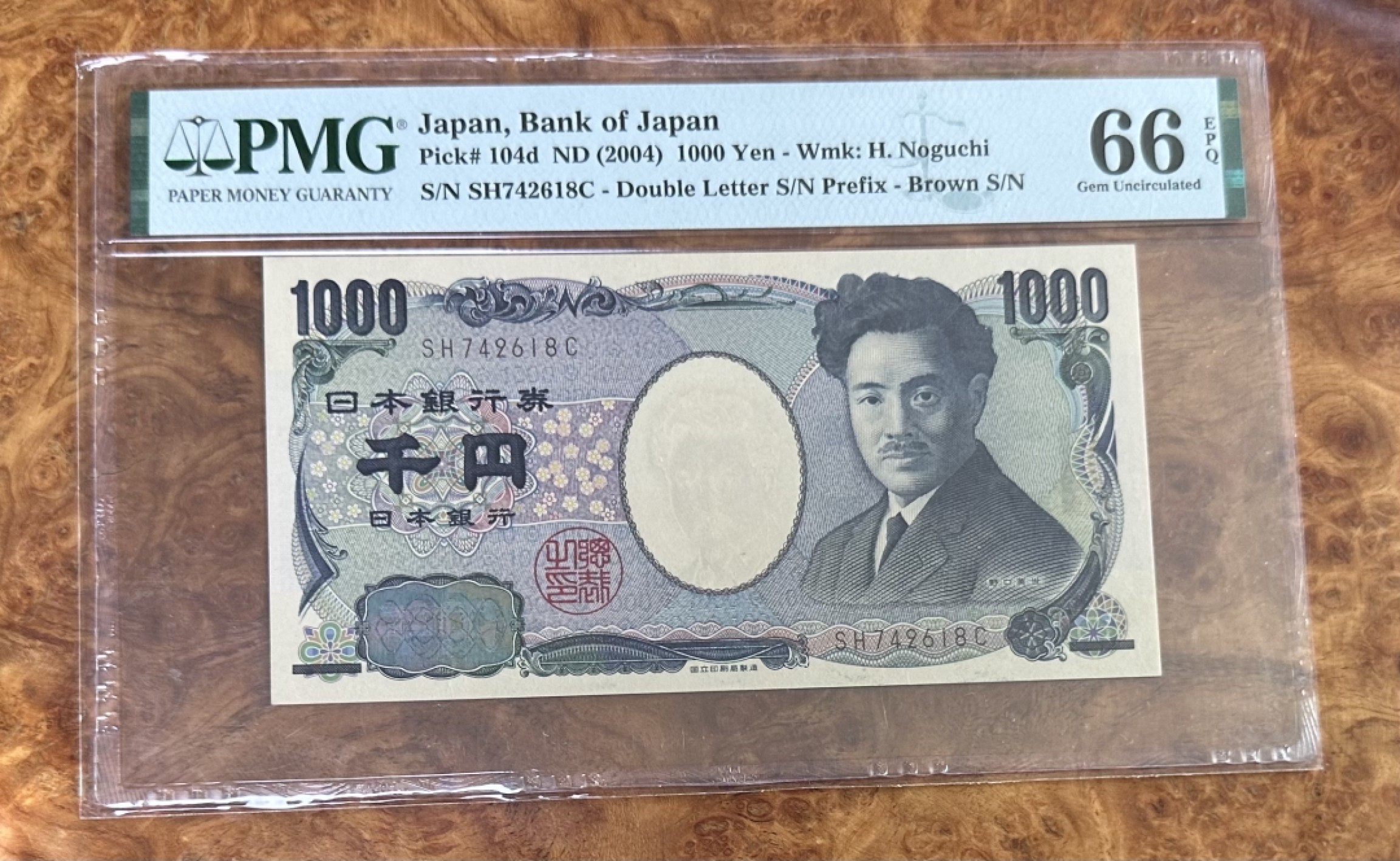 Chase Auction 第16期 - - 外钞、民国钞和一版人民币混合场！ 2004年日本1000日元，PMG66分！夏目漱石！