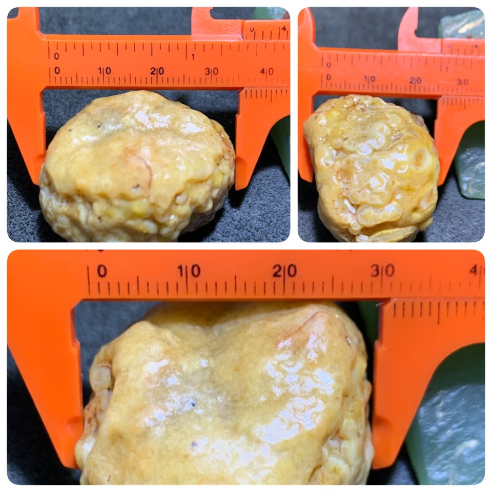 精美戈壁高玉化鱼籽纹筋脉石大原石一颗，