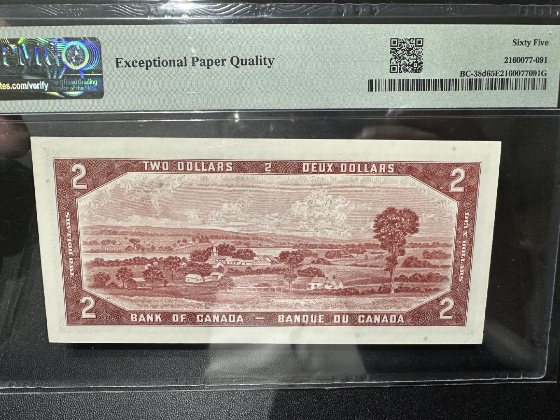 《外钞收藏家》第二百三十七期 1954年加拿大2元 PMG65 无47