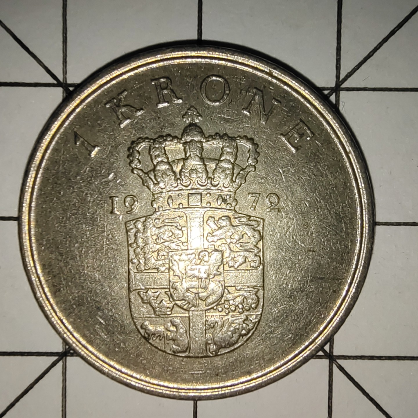 收藏之家世界硬币新年场(捡漏，无押金，无佣金，全场满20包邮，偏远地区除外) 丹麦1克朗1972年