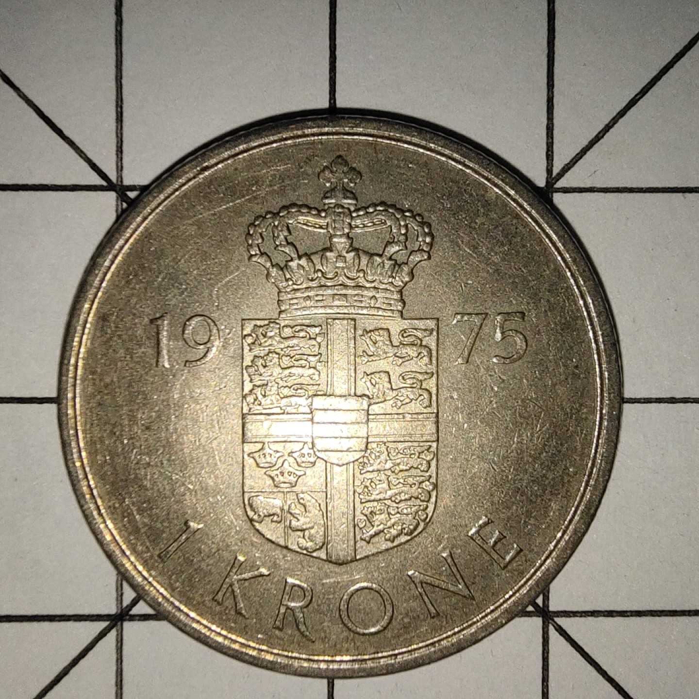 收藏之家世界硬币新年场(捡漏，无押金，无佣金，全场满20包邮，偏远地区除外) 丹麦玛格丽特二世1克朗1975年