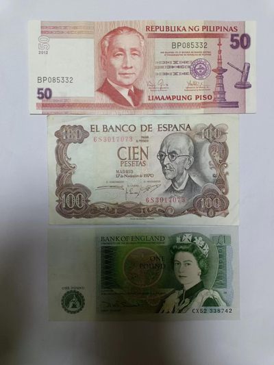 【专场20230210】正月二十第三期 - 菲律宾、西班牙、英国纸币