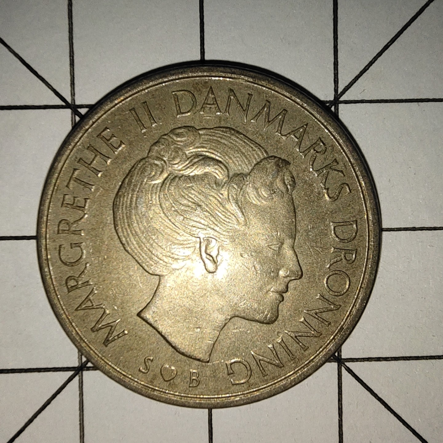 收藏之家世界硬币新年场(捡漏，无押金，无佣金，全场满20包邮，偏远地区除外) 丹麦玛格丽特二世1克朗1975年