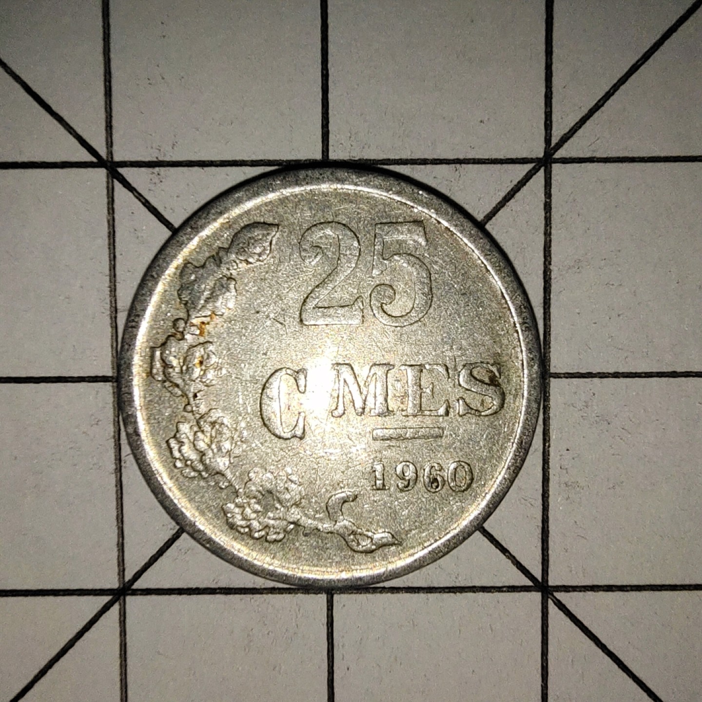 收藏之家世界硬币新年场(捡漏，无押金，无佣金，全场满20包邮，偏远地区除外) 卢森堡25分1960年