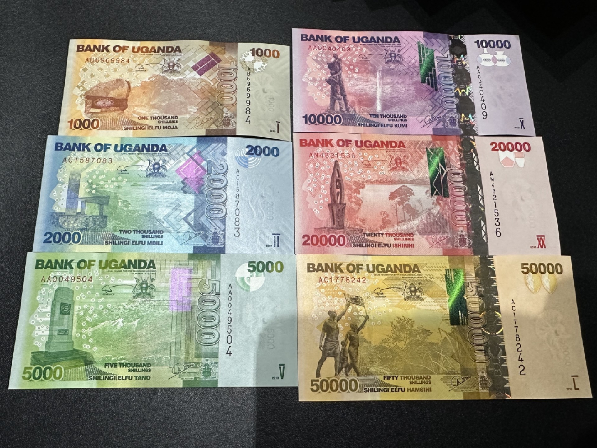 《外钞收藏家》第二百三十七期 2010年乌干达1000-50000 全新UNC 获奖钞年份