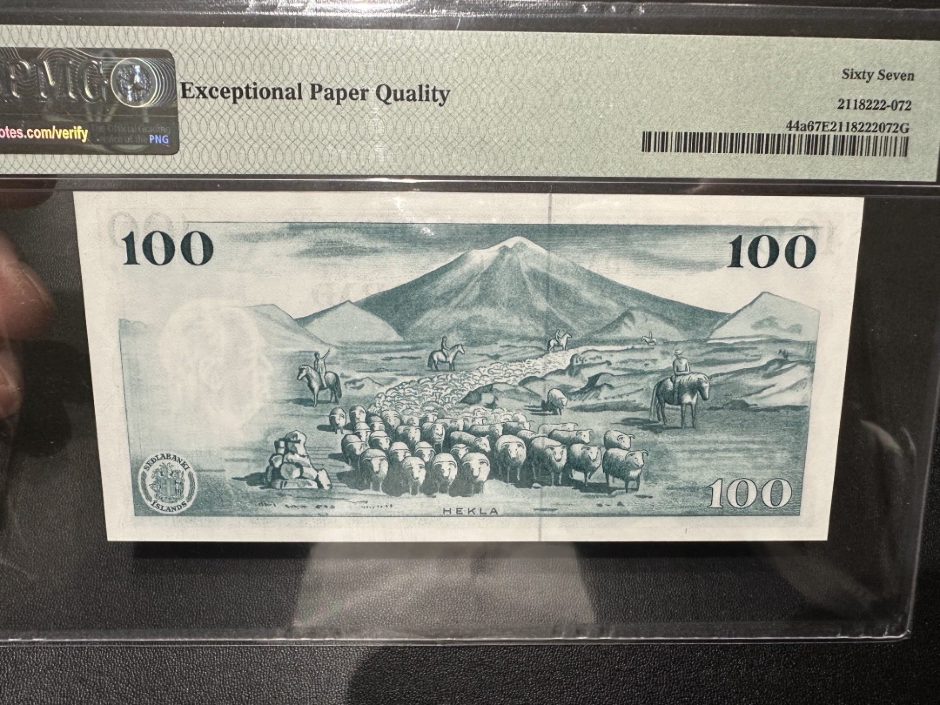 《外钞收藏家》第二百三十七期 1961年冰岛100克朗 PMG67 BWC作品