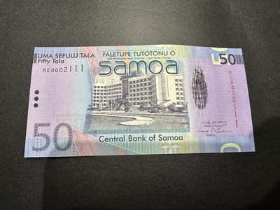 《外钞收藏家》第二百三十七期 - 萨摩亚50 全新UNC 无47豹子号1111