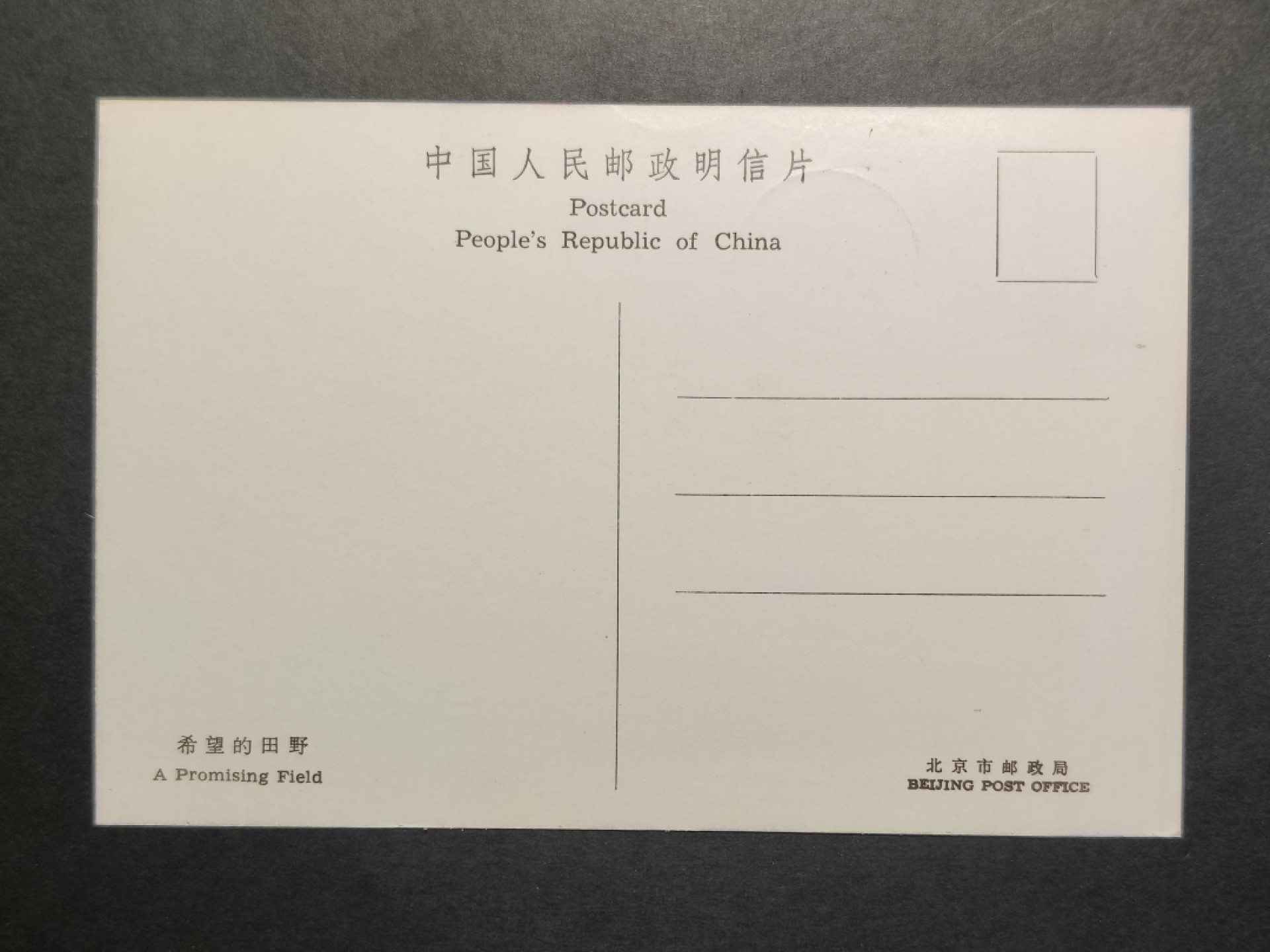 洪涛臻品批发群  精选邮票限时拍卖第一百九十一期 J105 建国三十五周年——“希望的田野”极限明信片