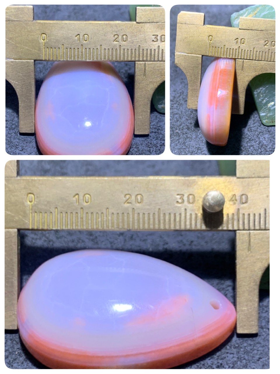 川料南红玛瑙天眼纹吊坠一个，
