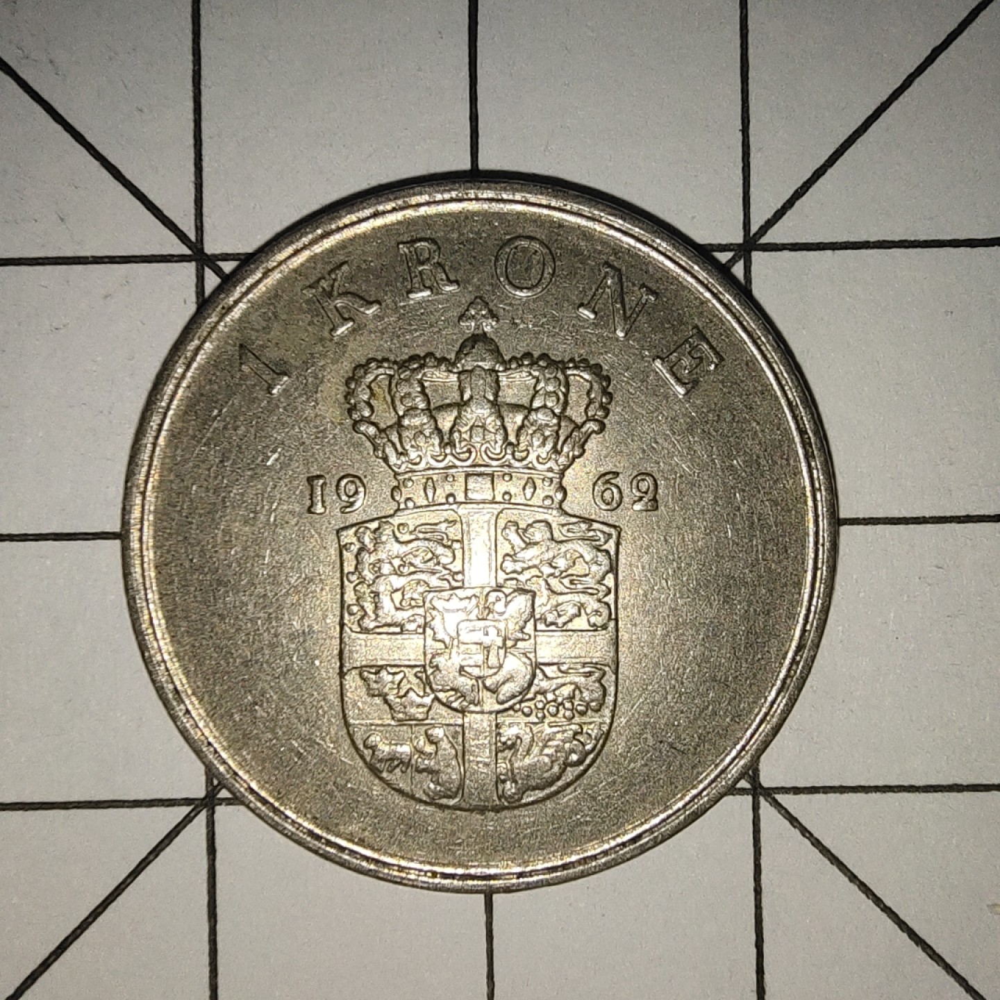 收藏之家世界硬币新年场(捡漏，无押金，无佣金，全场满20包邮，偏远地区除外) 丹麦1克朗1962年