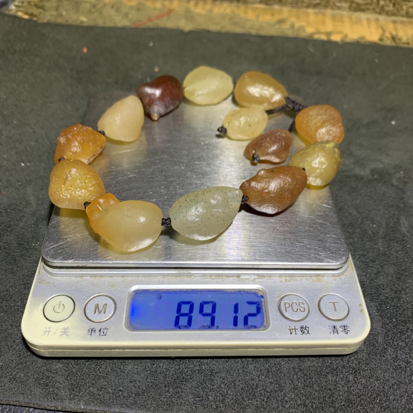 放一条福利！精美天然戈壁阿拉善玛瑙大颗粒原石编织手串一条，
