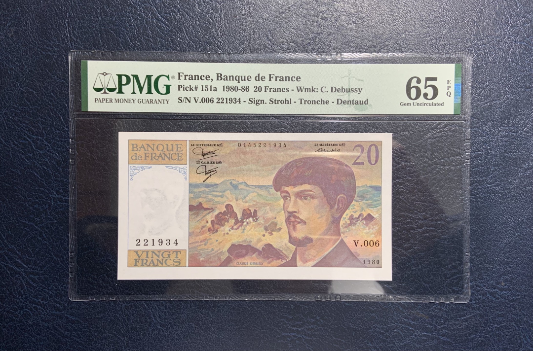 收藏联盟Quantum Auction 第231期拍卖 已更新 法国1980年20法郎 PMG65 初版