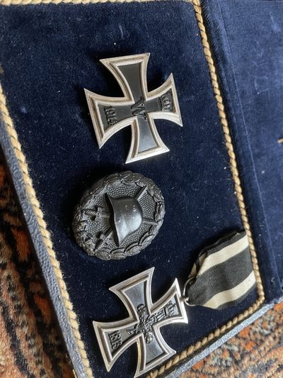 德国一战一级二级铁十字勋章战伤勋章 WW1 EK1 EK2 套盒 - 德国一战一级二级铁十字勋章战伤勋章 WW1 EK1 EK2 套盒