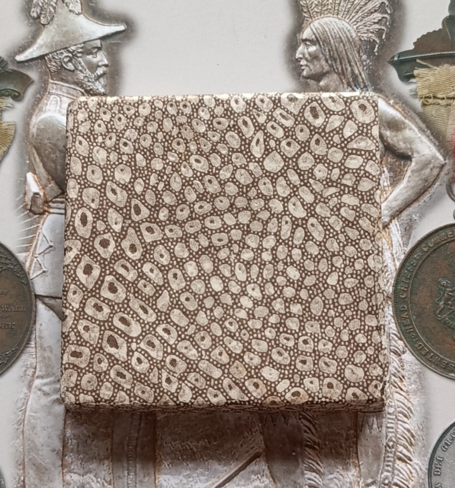 英系币章首饰盒子专场第6期 纸板木芯75x75mm，内径43mm，丝绒内衬