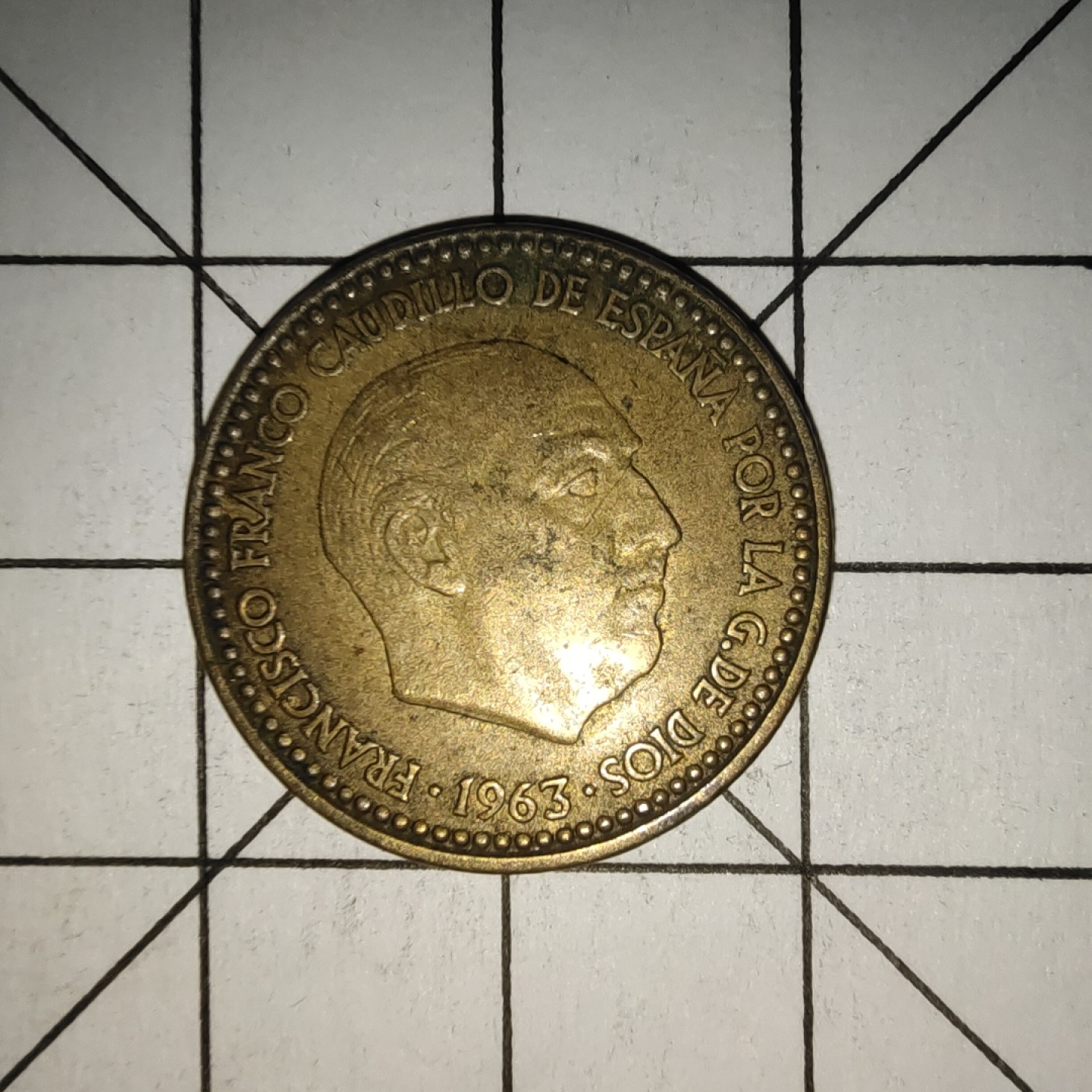 收藏之家世界硬币新年场(捡漏，无押金，无佣金，全场满20包邮，偏远地区除外) 西班牙1比塞塔1963年