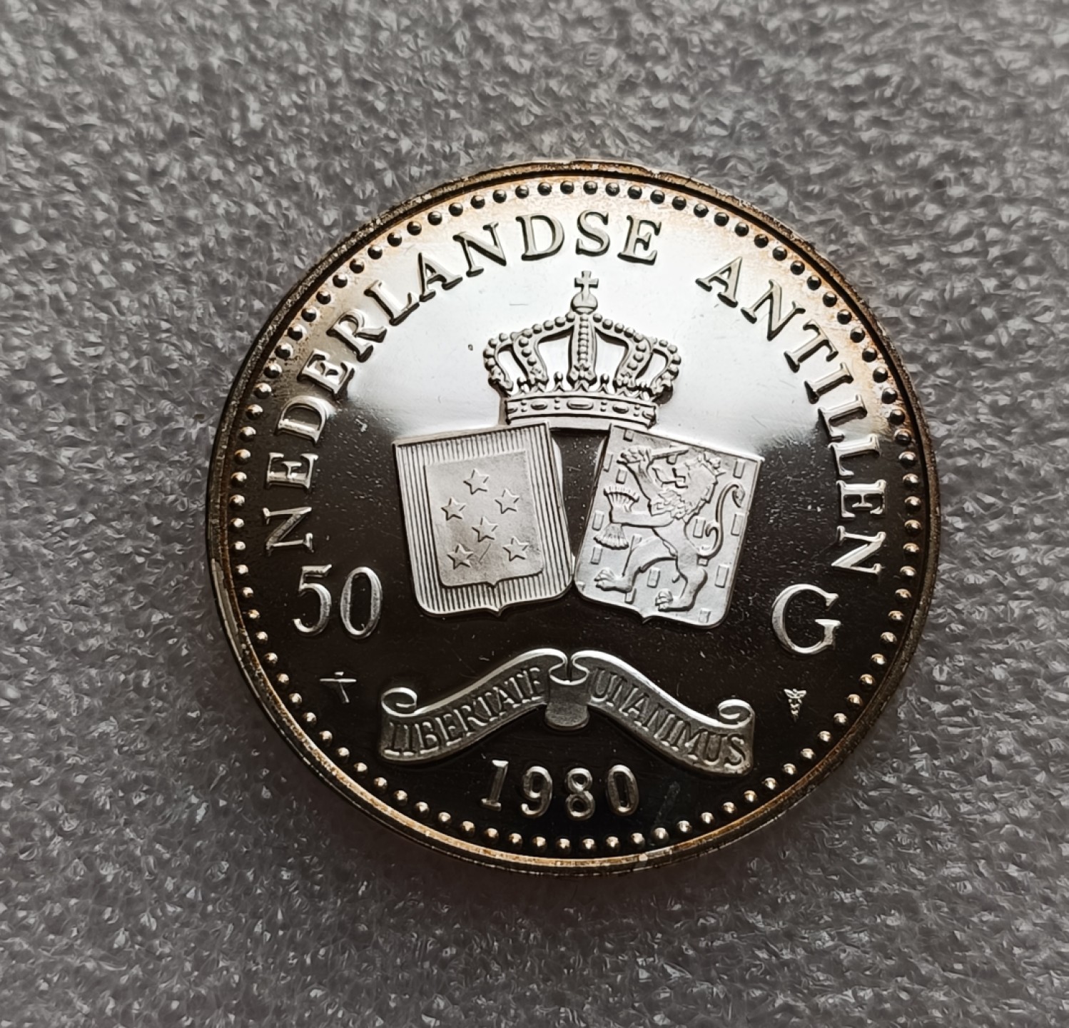 瓶子🏺第78期拍卖会  荷属安的列斯1980年精制纪念银币原盒