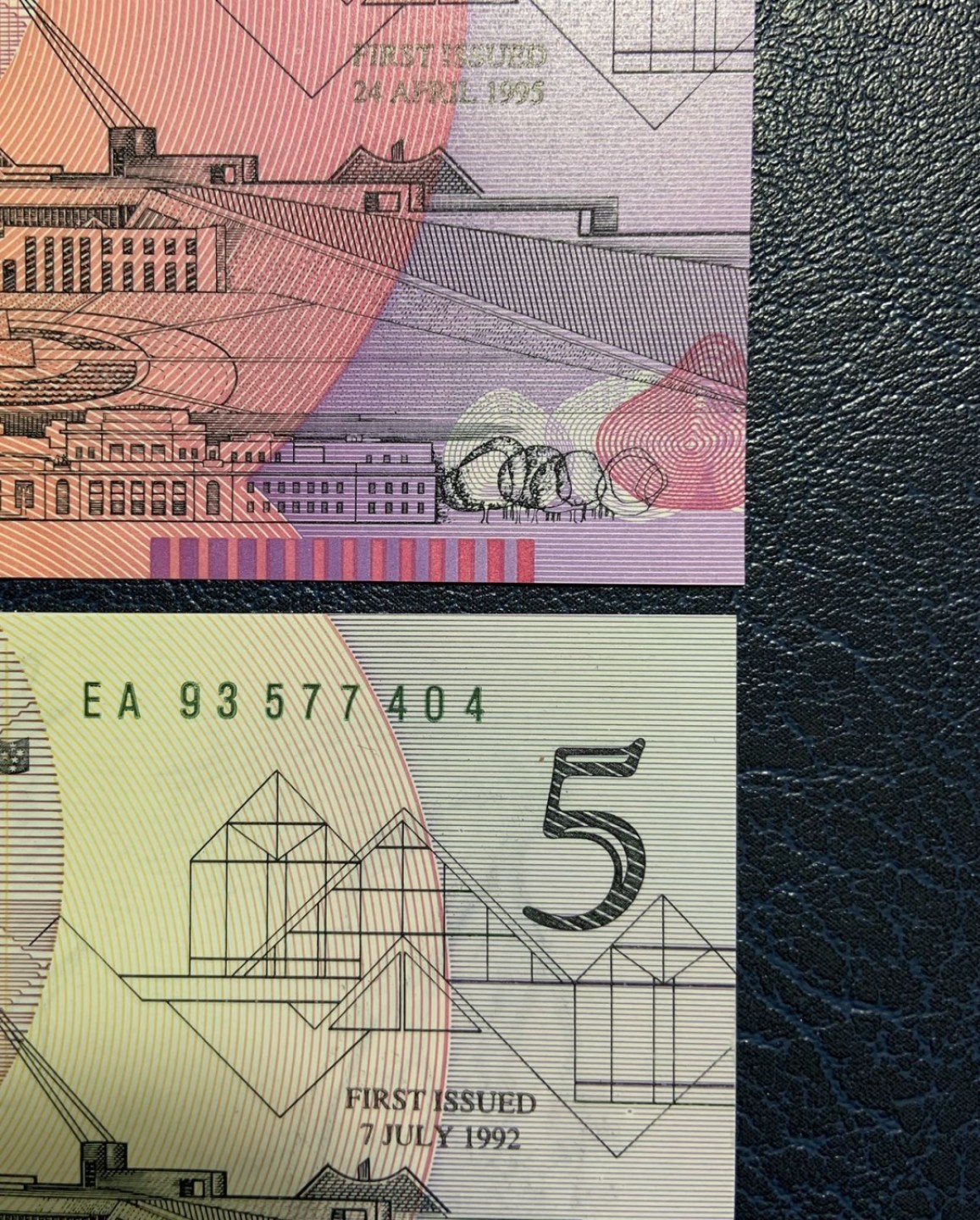 收藏联盟Quantum Auction 第231期拍卖 已更新 澳大利亚1992年和1995年5元 品相全新UNC 其中一张为AA冠 加盖首发字样