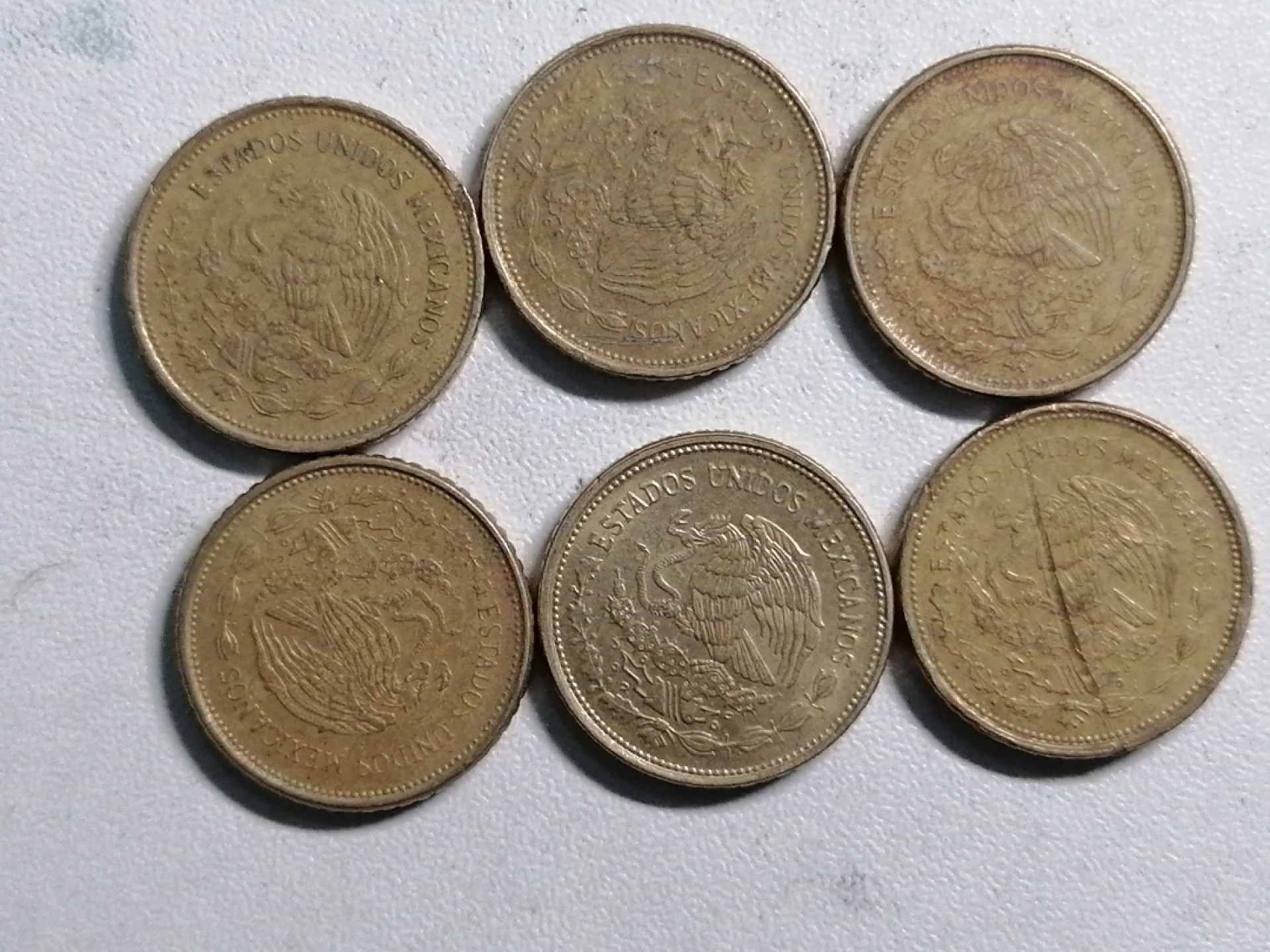钱币专场 墨西哥鹰币5刀币6枚