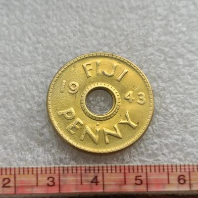 【淘币小摊】第六十九拍  散币场  每日一拍满百包邮 - 斐济1943年乔六1便士铜版
