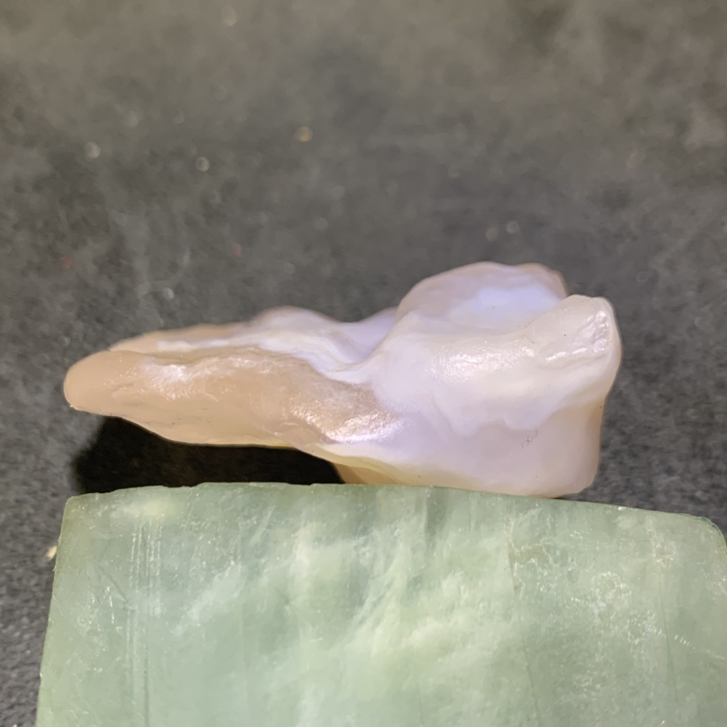 放福利！精美天然戈壁白糖心玛瑙原石一颗，