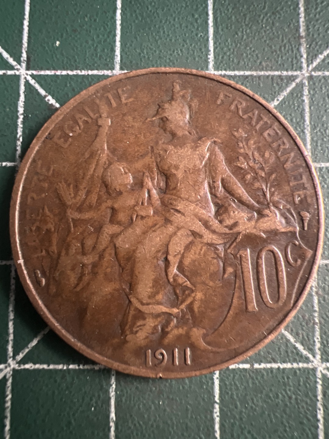 泡泡堂微拍第五十六幕硬币捡漏可累计专场👿👿，零佣金，零押金，累计满二十元包邮，接受代拍业务 法国1911年老铜币