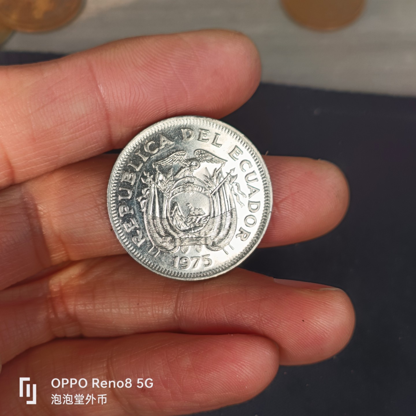 泡泡堂微拍第五十五幕硬币捡漏可累计专场👿👿，零佣金，零押金，累计满二十元包邮，接受代拍业务 厄瓜多尔75年一苏克雷。