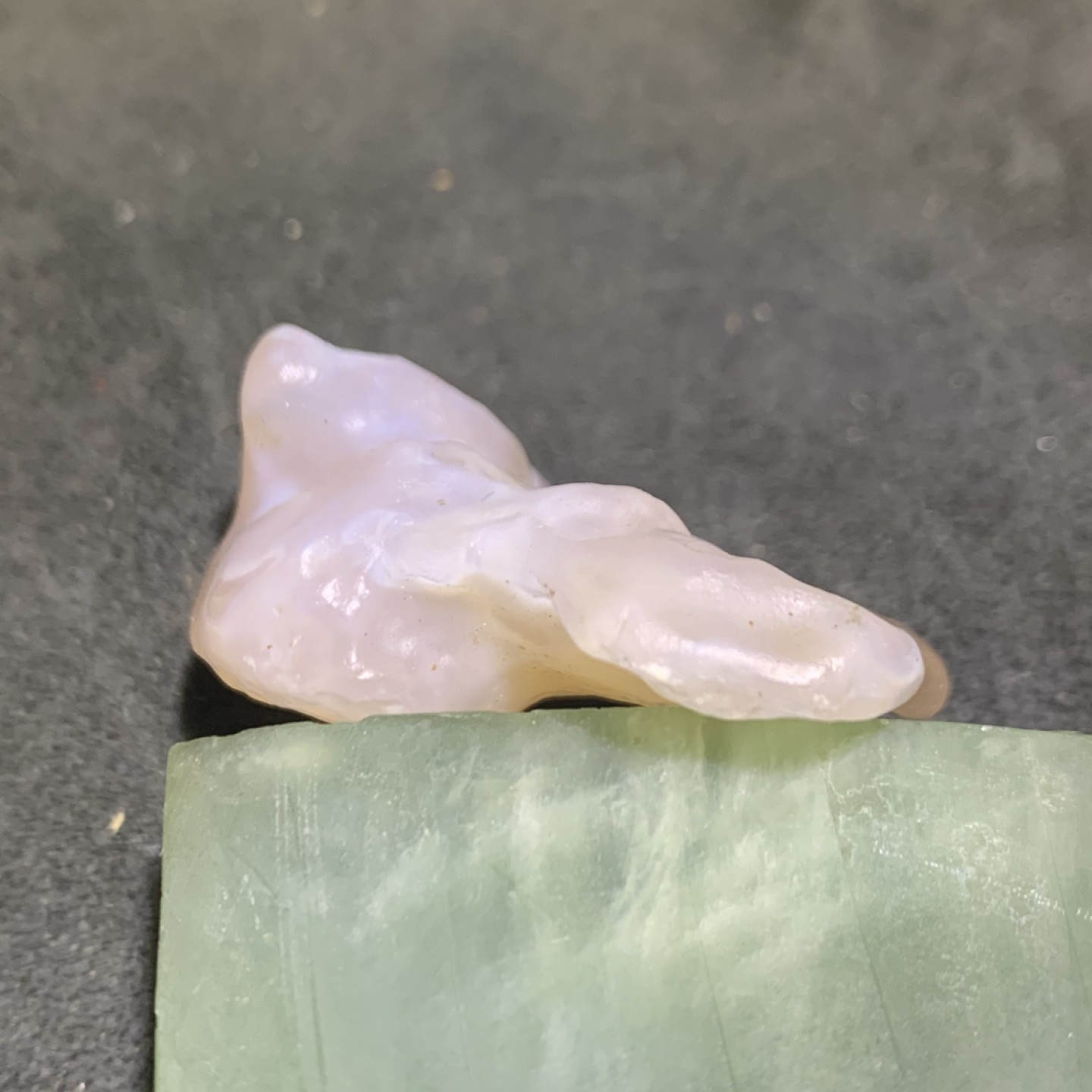 放福利！精美天然戈壁白糖心玛瑙原石一颗，